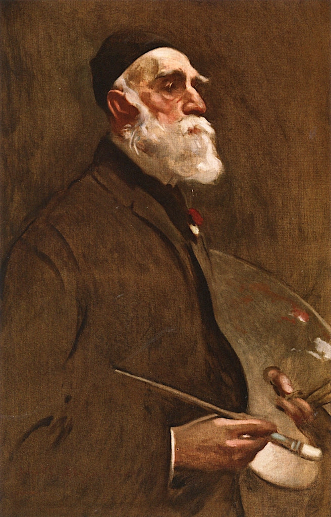 Worthington Whittredge, vintage artwork by John White Alexander, 12x8" (A4) Poster