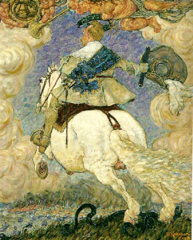 Gustav ll Adolf, vintage artwork by Nils Kreuger, 12x8" (A4) Poster