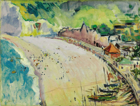 Biarritz, South of France, vintage artwork by Charles Demuth, 12x8" (A4) Poster
