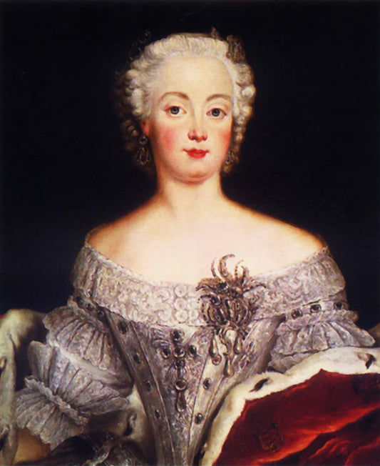 Portrait of Elisabeth Christine of Brunswick-Wolfenbüttel-Bevern, vintage artwork by Antoine Pesne, 12x8" (A4) Poster