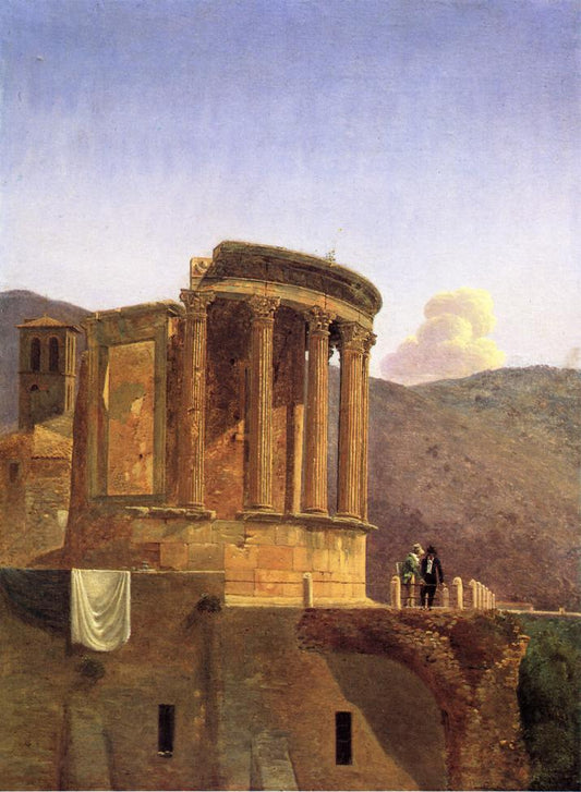 The Temple of Vesta at Tivoli, vintage artwork by Antoine-Felix Boisselier the Younger, 12x8" (A4) Poster