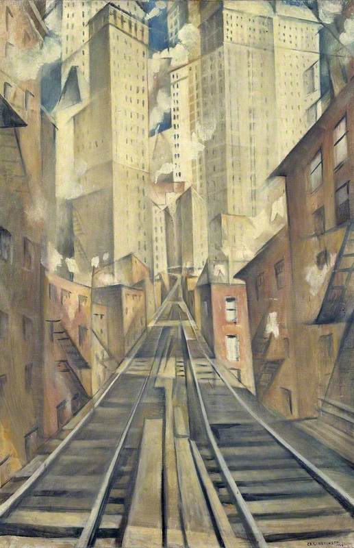 The Soul of the Soulless City, vintage artwork by Christopher Nevinson, 12x8" (A4) Poster