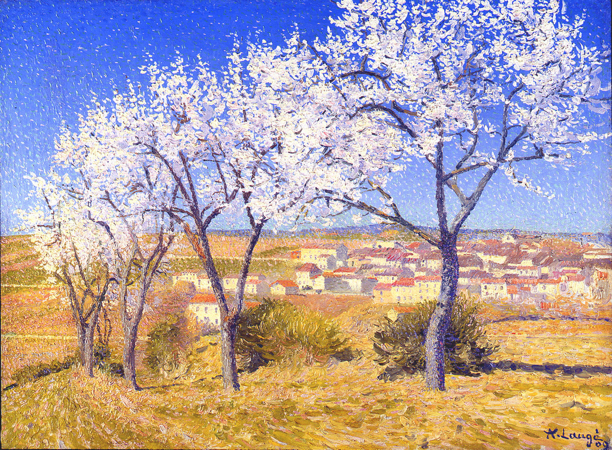 Flowering Almond Trees, Cailhau by Achille Lauge,A3(16x12")Poster