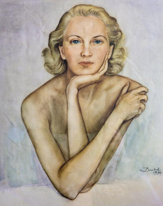 Edita Morris, vintage artwork by Nils Dardel, 12x8" (A4) Poster