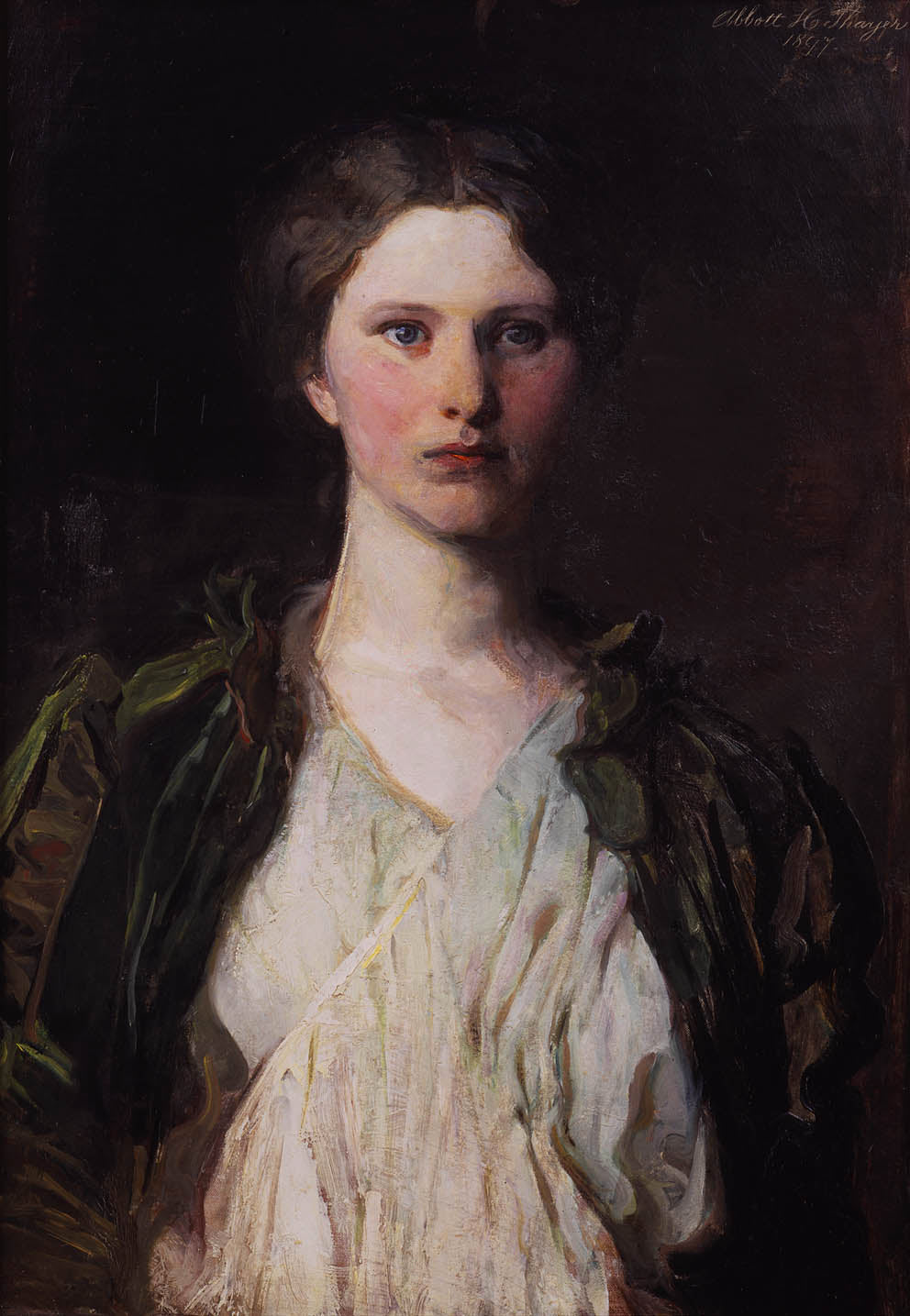Portrait of Bessie Price, vintage artwork by Abbott Handerson Thayer, 12x8" (A4) Poster