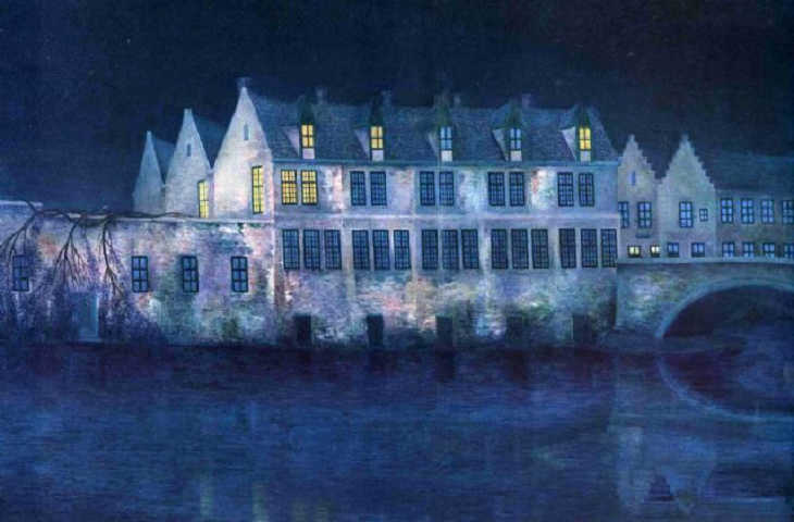 Night in Bruges by William Degouve de Nuncques,A3(16x12")Poster