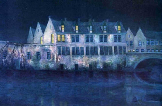 Night in Bruges by William Degouve de Nuncques,A3(16x12")Poster