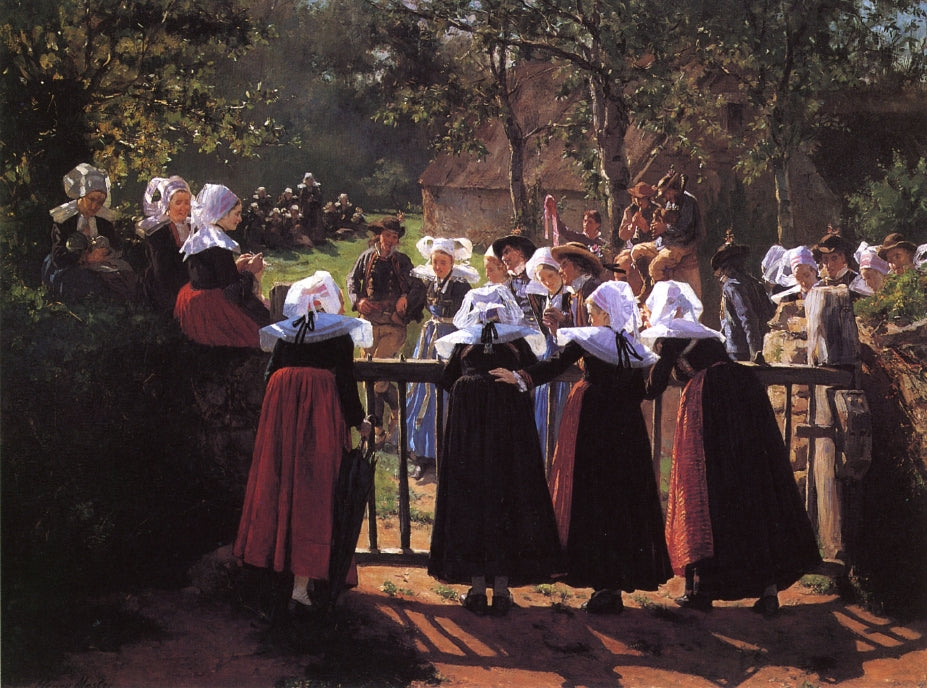 Harvest Festival, vintage artwork by Henry Mosler, 12x8" (A4) Poster