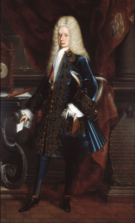 Portrait of the Viceroy, the Duke of Linares, vintage artwork by Juan Rodriguez Juarez, 12x8" (A4) Poster
