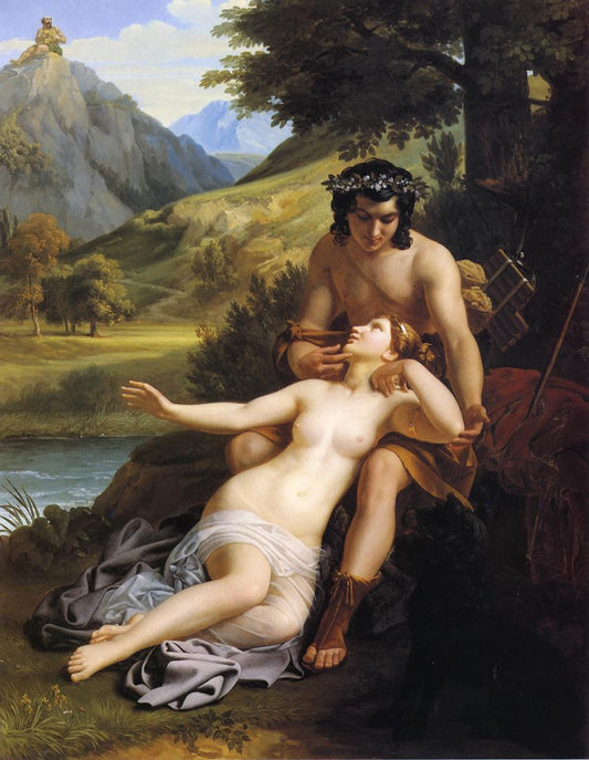 The Loves of Acis and Galatea, vintage artwork by Alexandre Charles Guillemot, 12x8" (A4) Poster