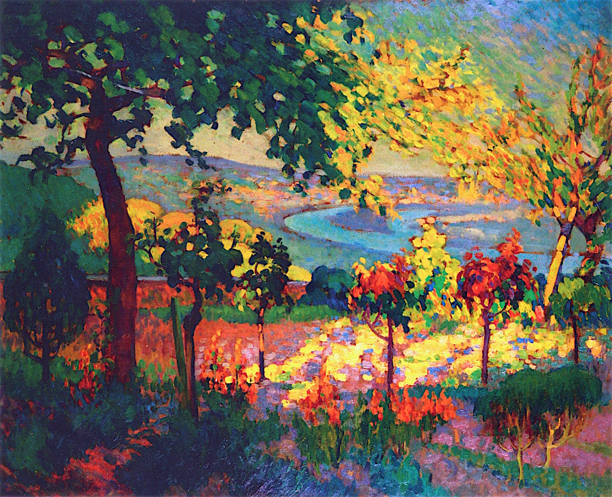 Seine View towards Elbeuf by Robert Antoine Pinchon,16x12(A3) Poster