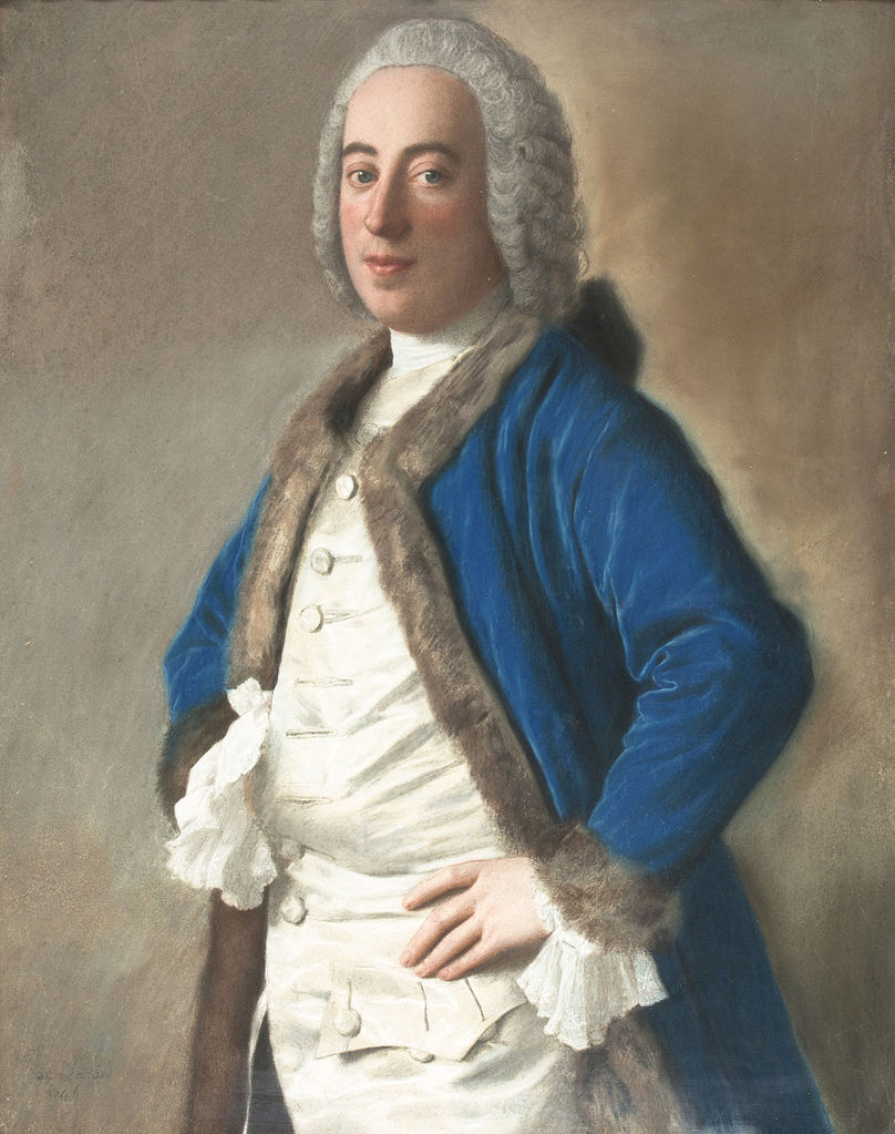 Portrait of Monsieur Bouër, merchant in Genoa, vintage artwork by Jean-Étienne Liotard, 12x8" (A4) Poster