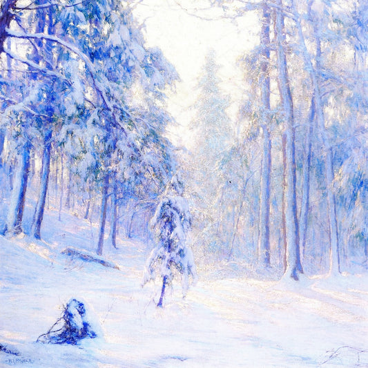 Winter Haze, vintage artwork by Walter Launt Palmer, 12x8" (A4) Poster