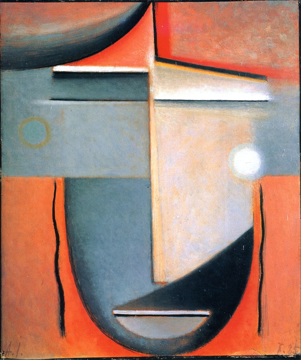 Abstract Head: Love, vintage artwork by Alexei von Jawlensky, 12x8" (A4) Poster