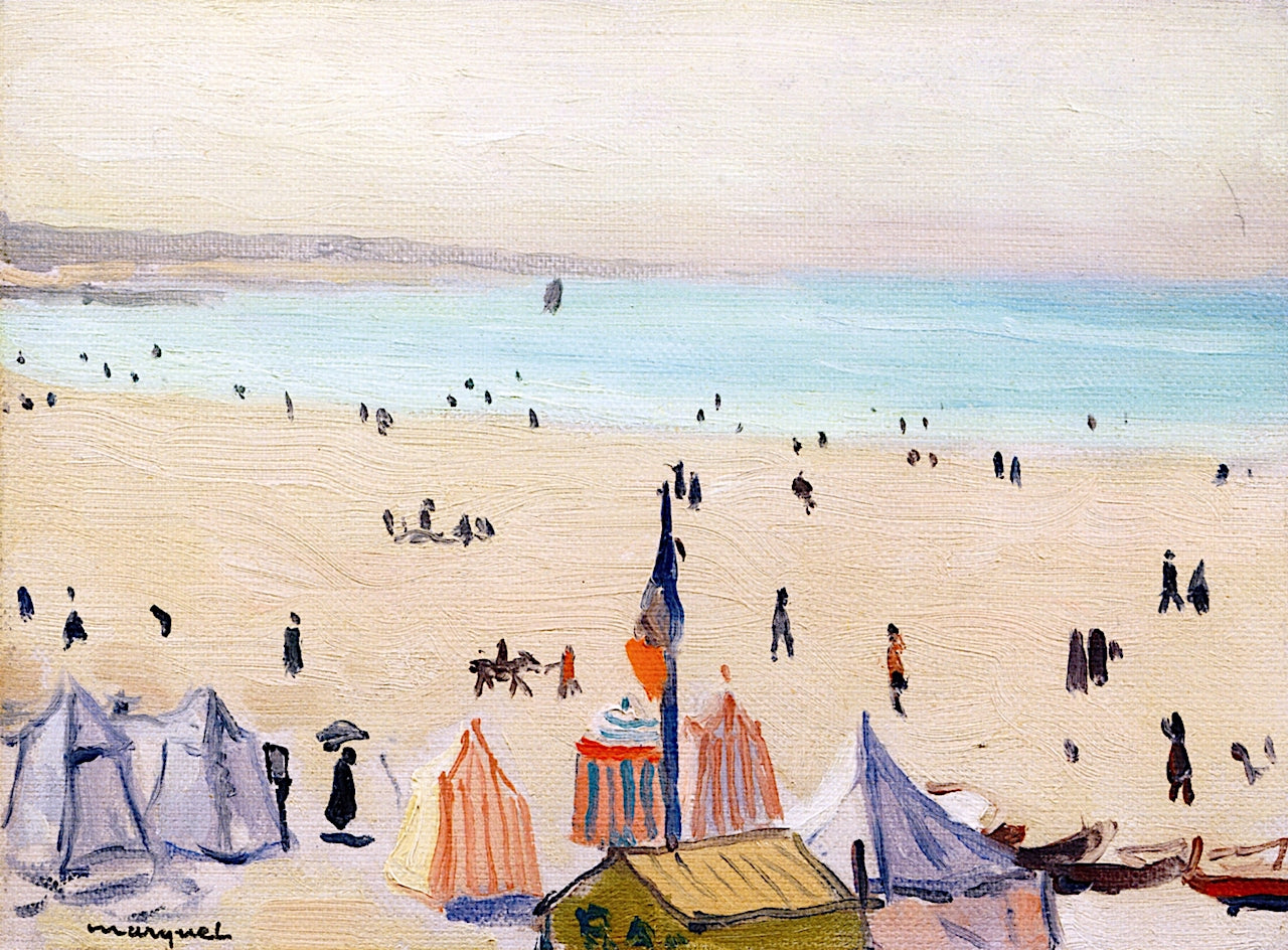 The Beach at Sables-d'Olonne by Albert Marquet,16x12(A3) Poster