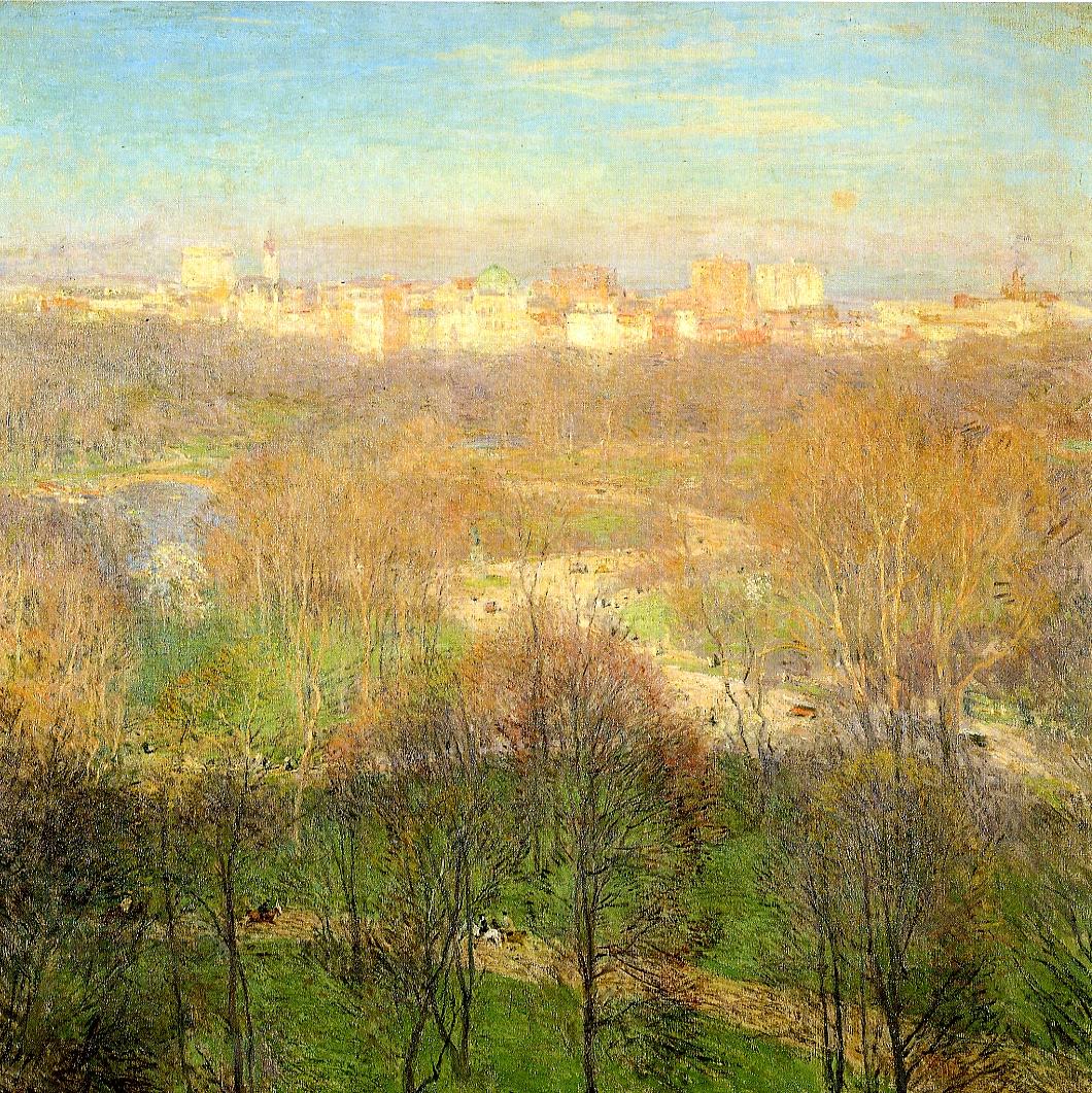 arly Spring Afternoon, Central park by Willard Leroy Metcalf,A3(16x12")Poster