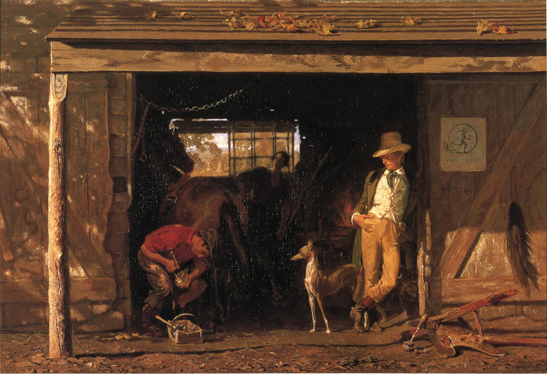 Leisure and Labor, vintage artwork by Frank Blackwell Mayer, 12x8" (A4) Poster