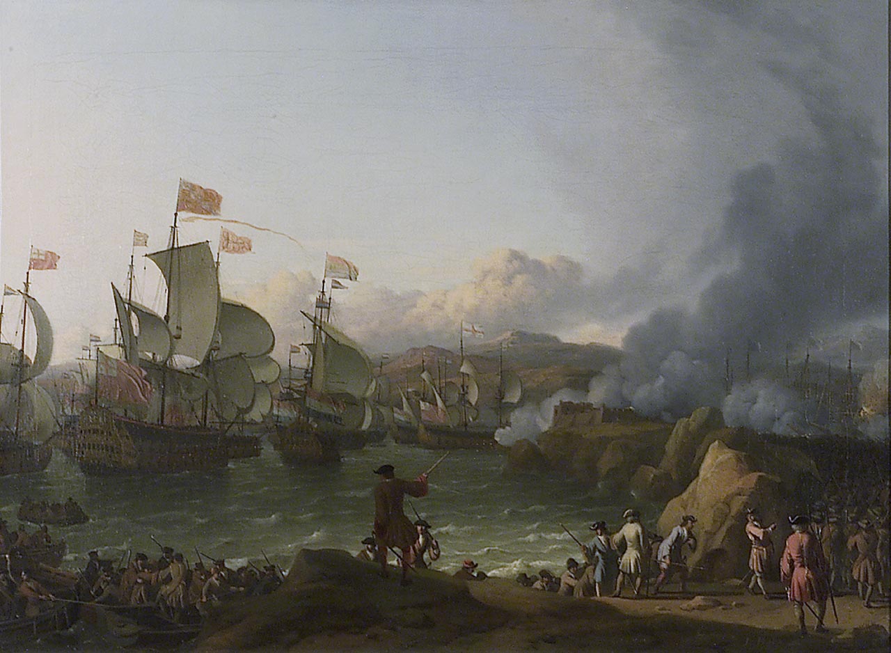 The Battle of Vigo Bay, 12 October 1702, vintage artwork by Ludolf Backhuysen, 12x8" (A4) Poster