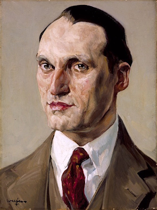 Portrait of Samuel Lustgarten, vintage artwork by Walter Ufer, 12x8" (A4) Poster