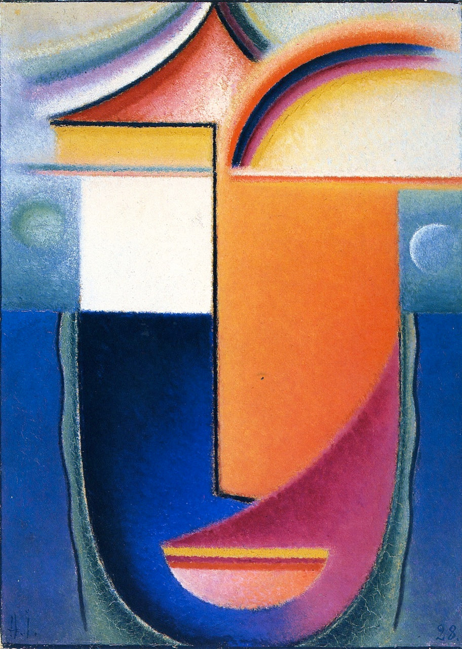 Abstract Head: Appearance, vintage artwork by Alexei von Jawlensky, 12x8" (A4) Poster