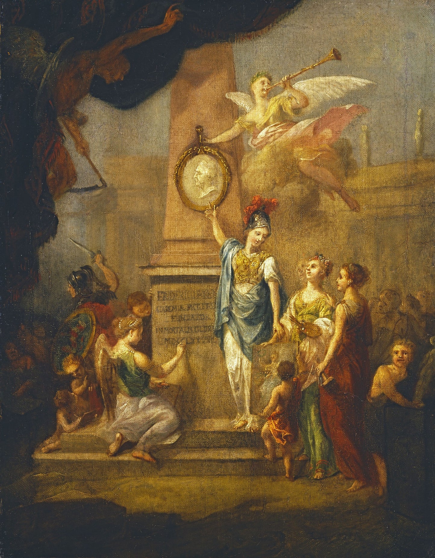 Allegory of the Foundation of the Kasseler Kunstakademie (study), vintage artwork by Johann Heinrich Tischbein the Elder, 12x8" (A4) Poster