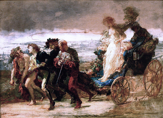 The Courtesan, vintage artwork by Thomas Couture, A3 (16x12") Poster Print