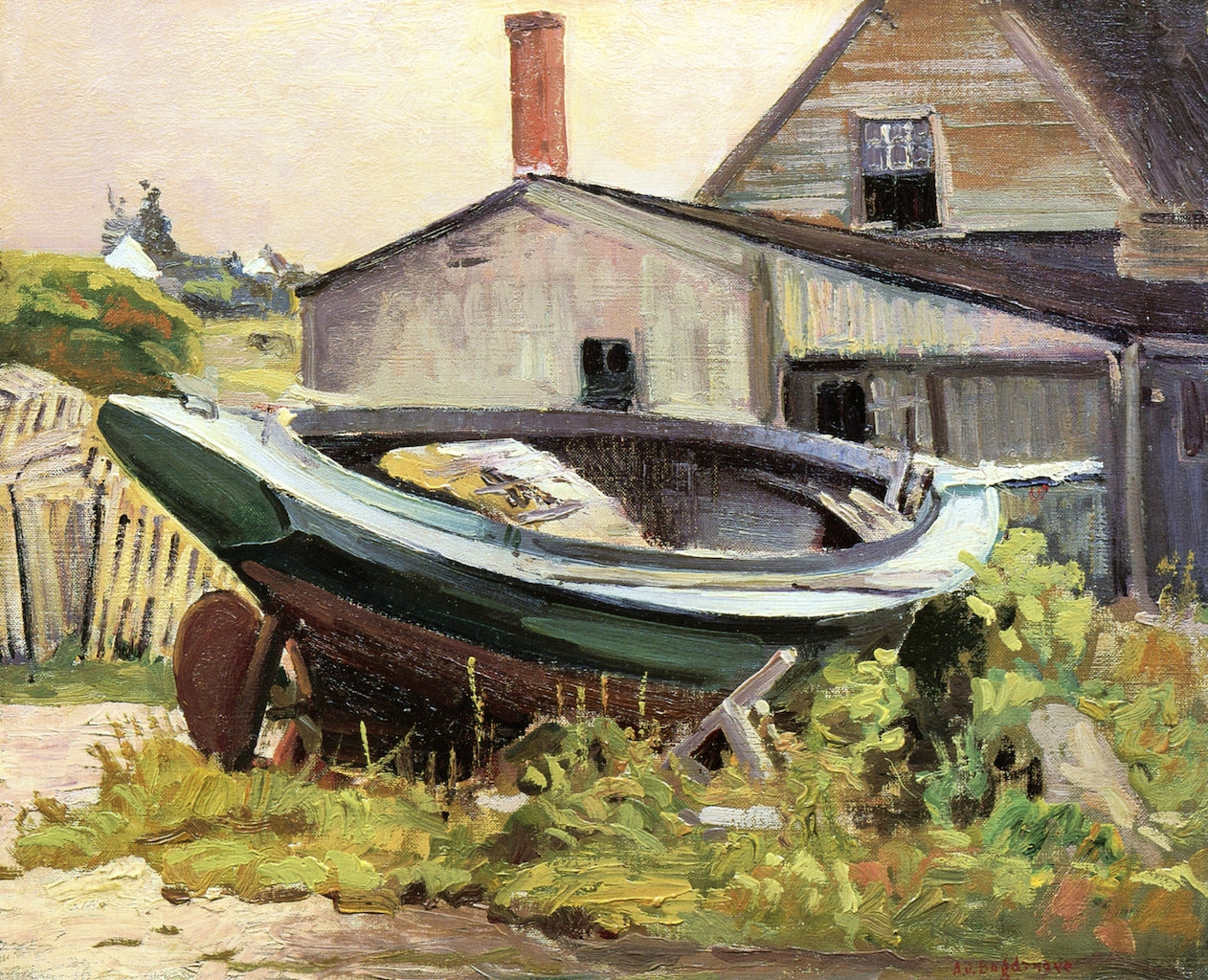 Walter's Fish House, vintage artwork by Abraham J. Bogdanove, 12x8" (A4) Poster