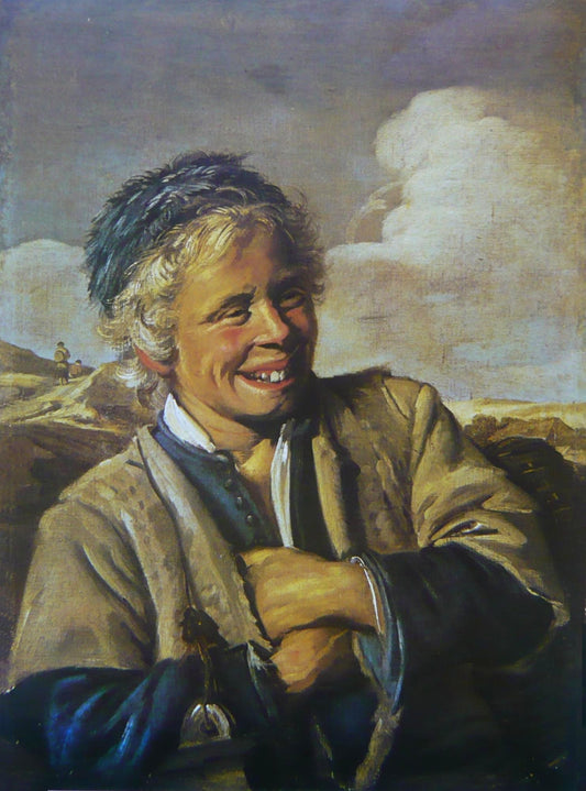 Laughing Fisherboy, vintage artwork by Frans Hals, 12x8" (A4) Poster