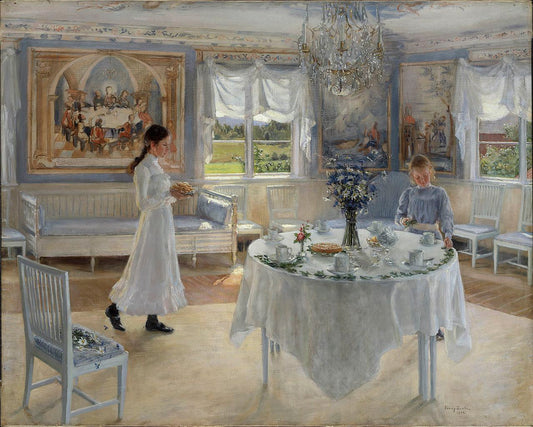 A Day of Celebration, vintage artwork by Fanny Brate, 12x8" (A4) Poster