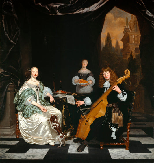 The Sinfonia, vintage artwork by Michiel van Musscher, 12x8" (A4) Poster