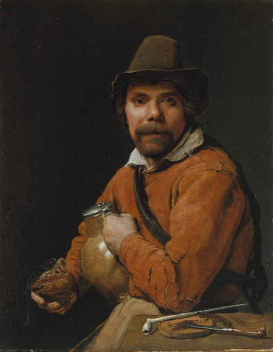 Man Holding a Jug, vintage artwork by Michiel Sweerts, 12x8" (A4) Poster