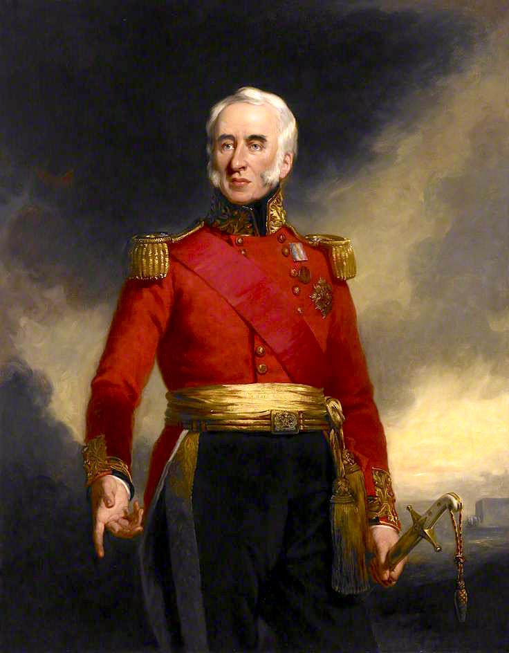 Major General Sir William Nott, vintage artwork by Benjamin Rawlinson Faulkner, 12x8" (A4) Poster