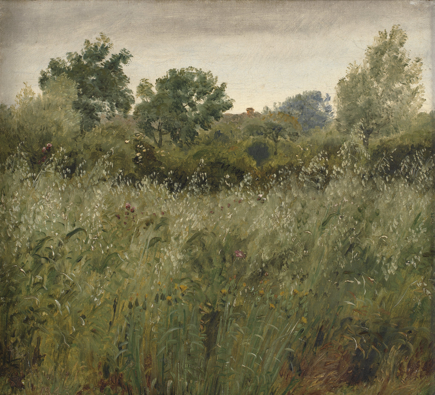 Oat Field at Vejby , vintage artwork by Peter Christian Skovgaard, A3 (16x12") Poster Print