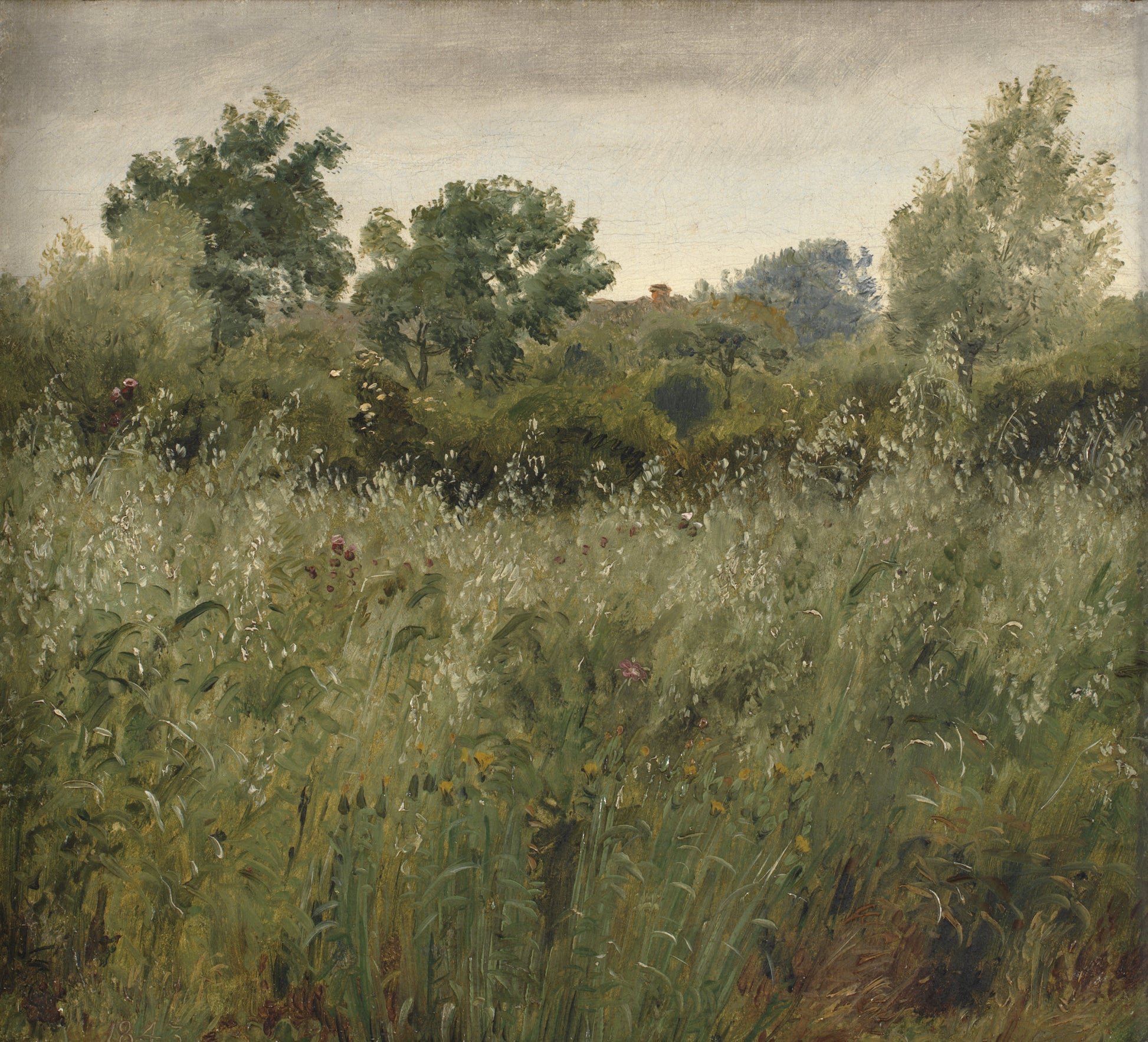 Oat Field at Vejby , vintage artwork by Peter Christian Skovgaard, A3 (16x12") Poster Print