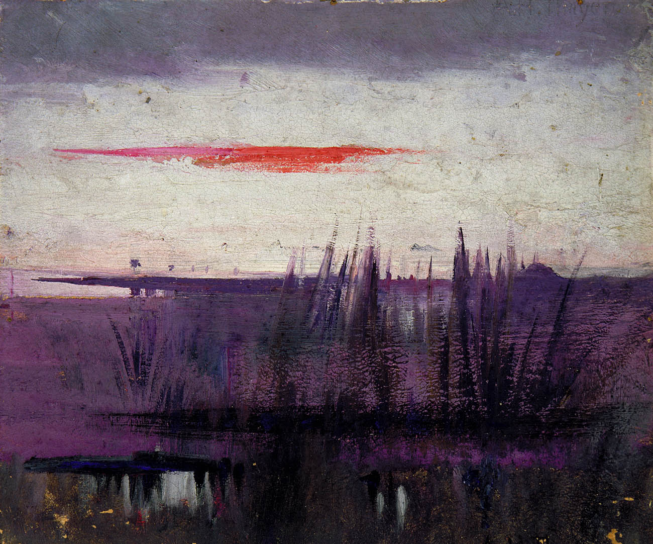 The Sky Simulated by  White Flamingoes, vintage artwork by Abbott Handerson Thayer, 12x8" (A4) Poster
