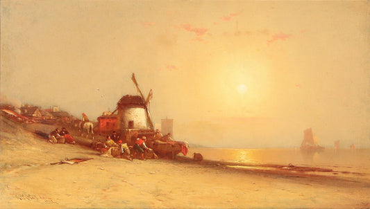 Repairing the Sails, vintage artwork by George Washington Nicholson, 12x8" (A4) Poster