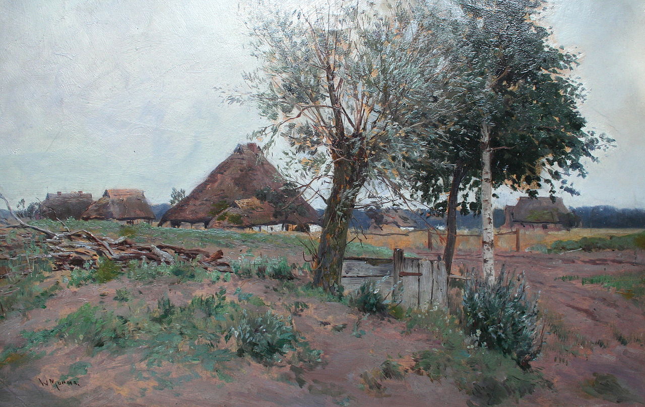 Märkisches village, vintage artwork by Walter Moras, 12x8" (A4) Poster