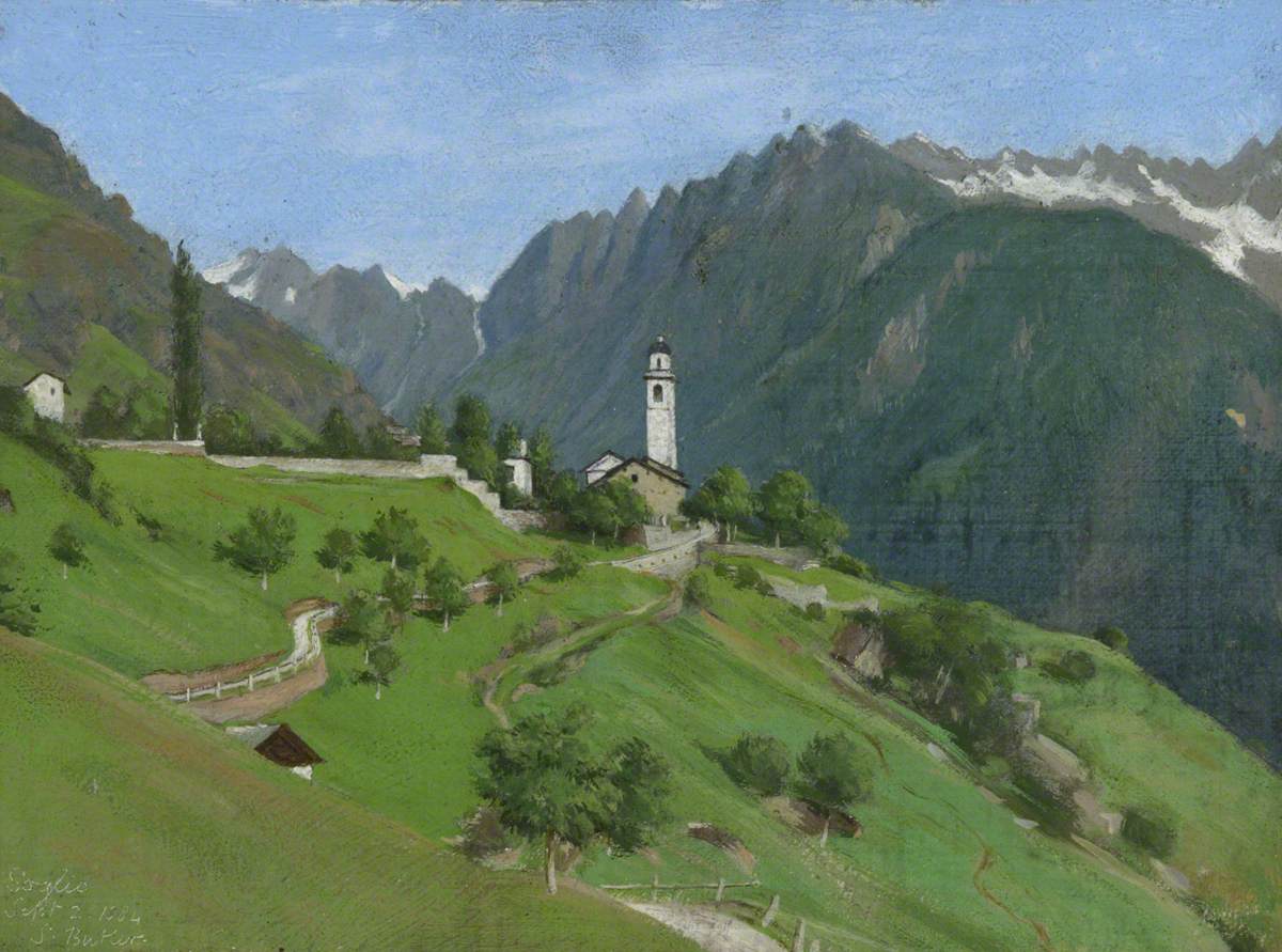 Soglio, vintage artwork by Samuel Butler, 12x8" (A4) Poster