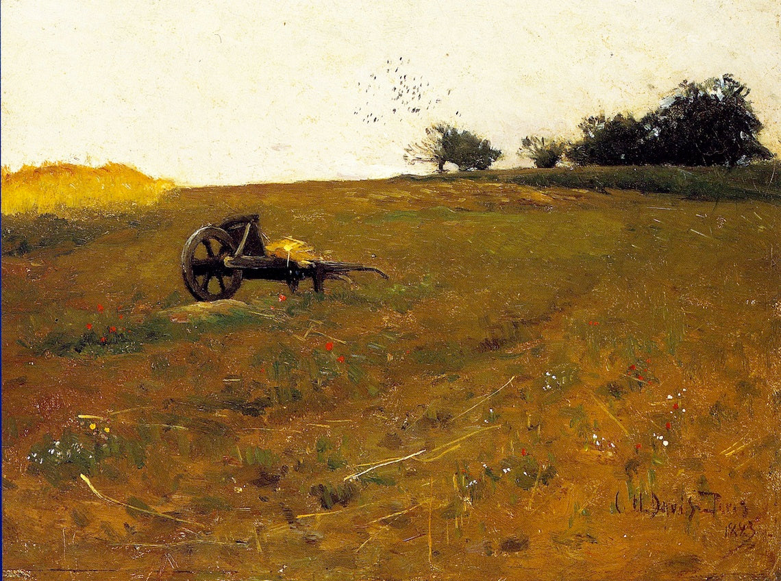 Field of Wheat, vintage artwork by Charles Harold Davis, 12x8" (A4) Poster
