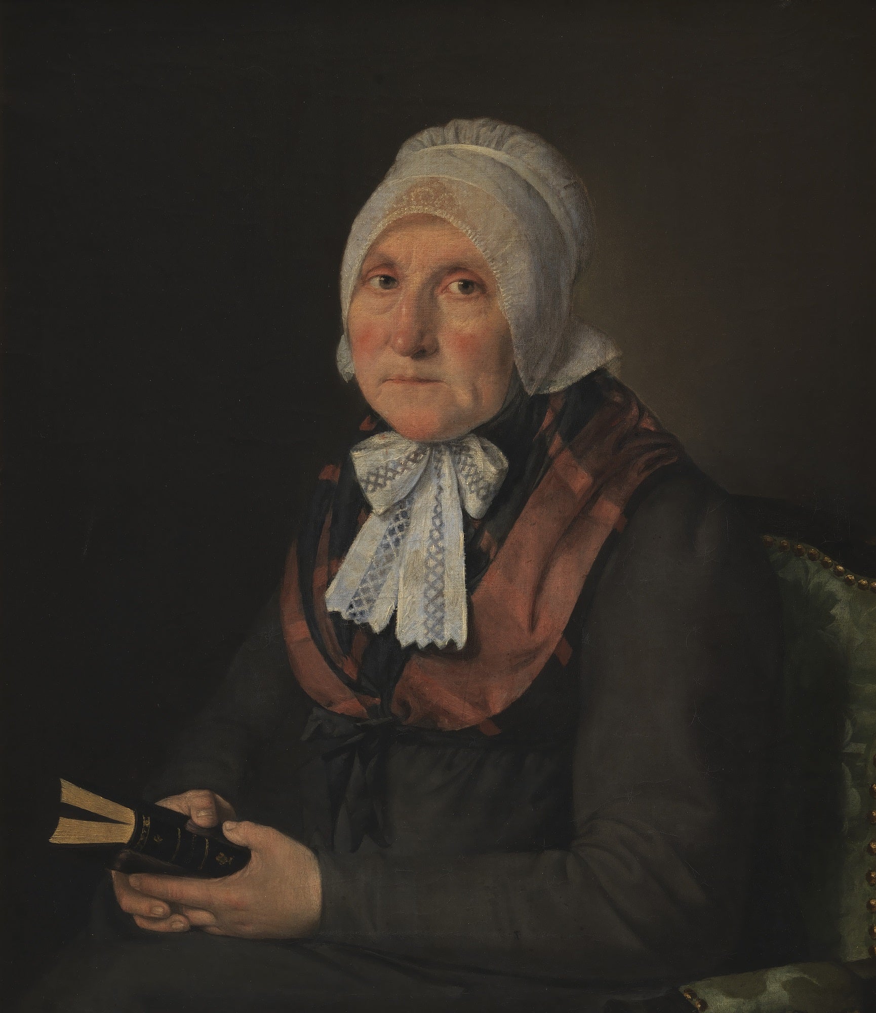 Maria Magdalena Jensen, nee Jessen, the Artist's Mother, vintage artwork by Christian Albrecht Jensen, 12x8" (A4) Poster