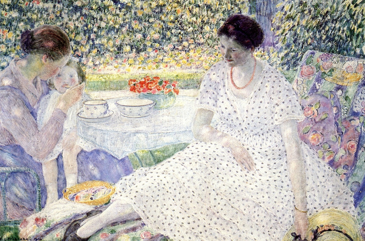 Breakfast in the Garden by Frederick Carl Frieseke,16x12(A3) Poster