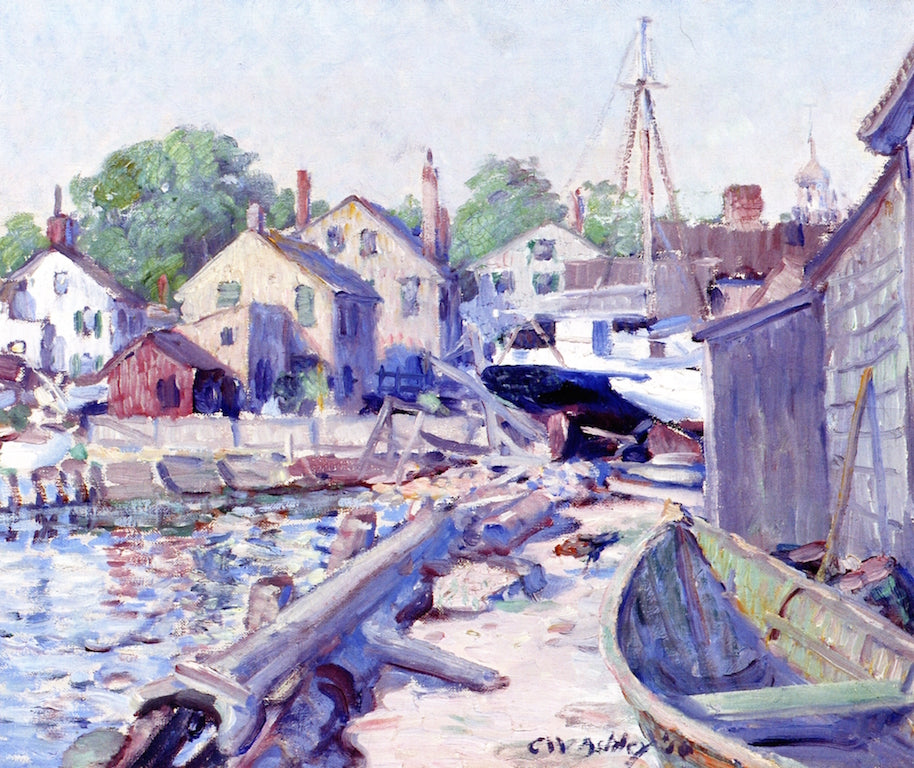 Dockside View, vintage artwork by Clifford Warren Ashley, 12x8" (A4) Poster