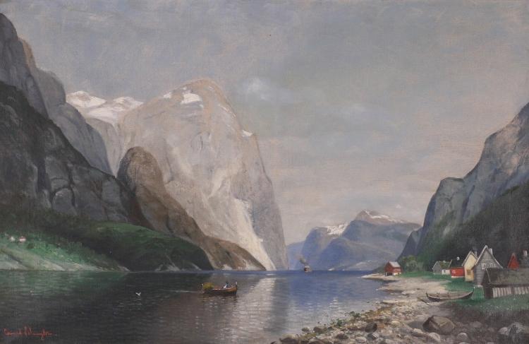 Fjord Landscape by Conrad Selmyhr,16x12(A3) Poster