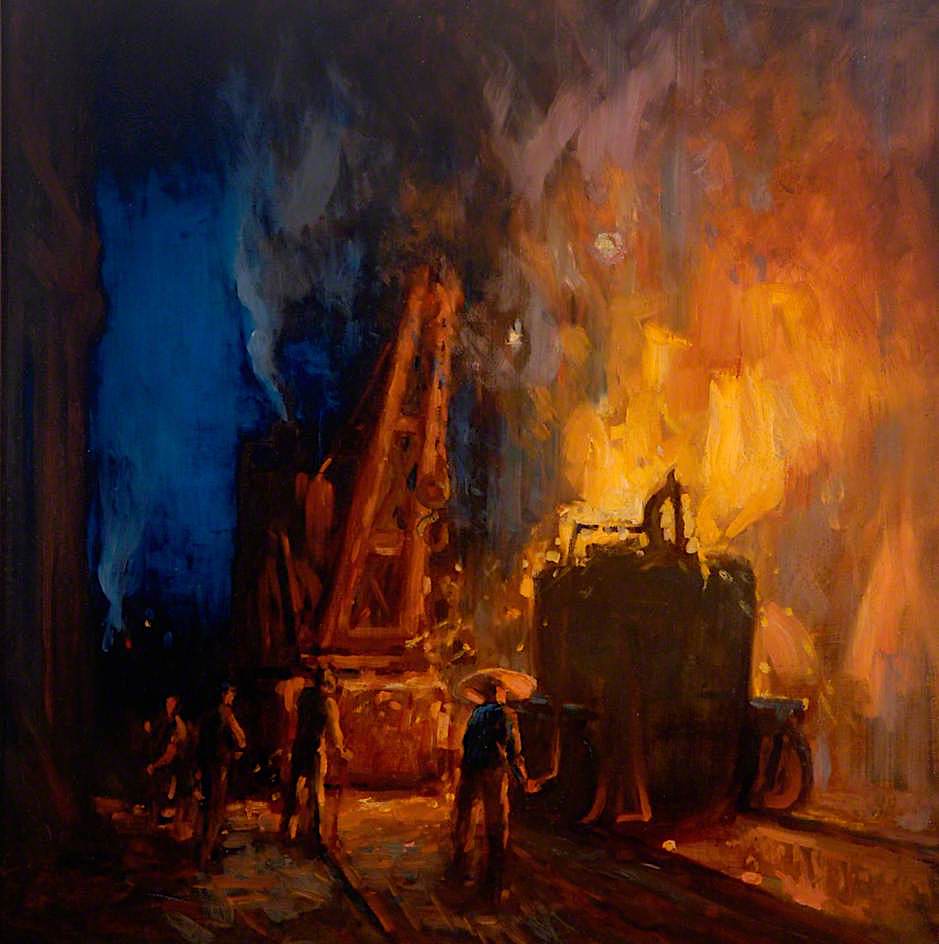 Feeding the Furnace by John William Howey,16x12(A3) Poster