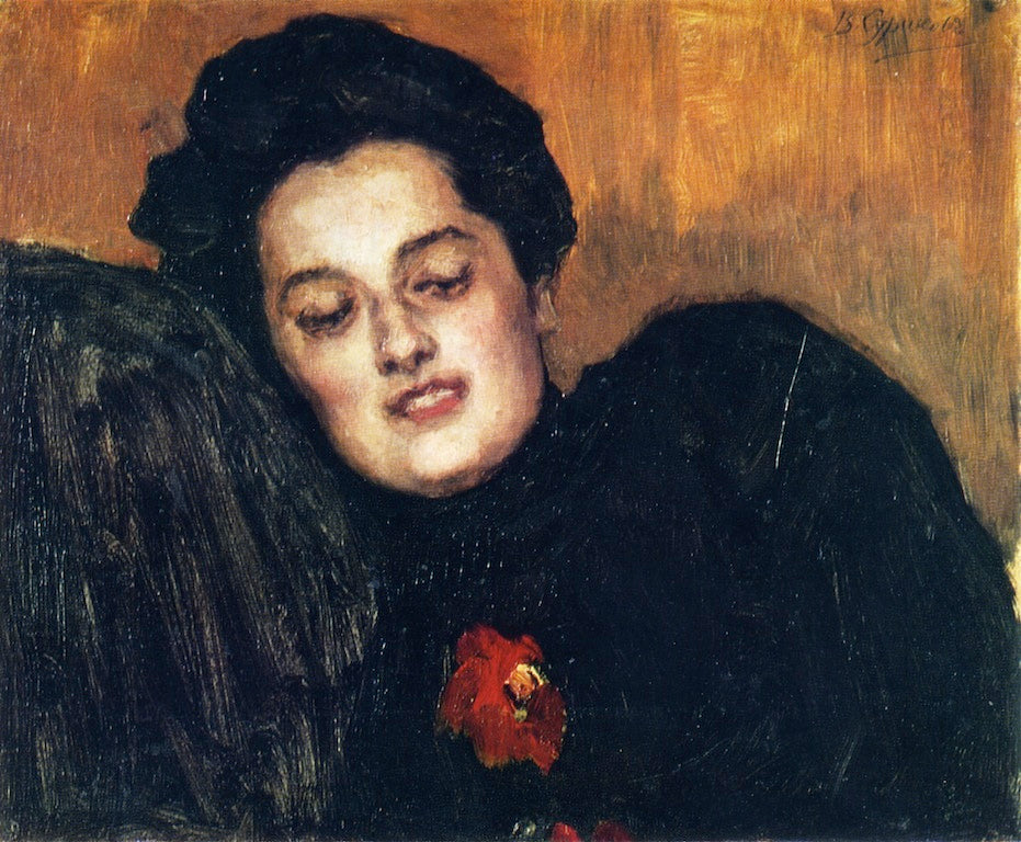 A. Yemelyanova, nee Schreider, vintage artwork by Vasili Ivanovich Surikov, 12x8" (A4) Poster