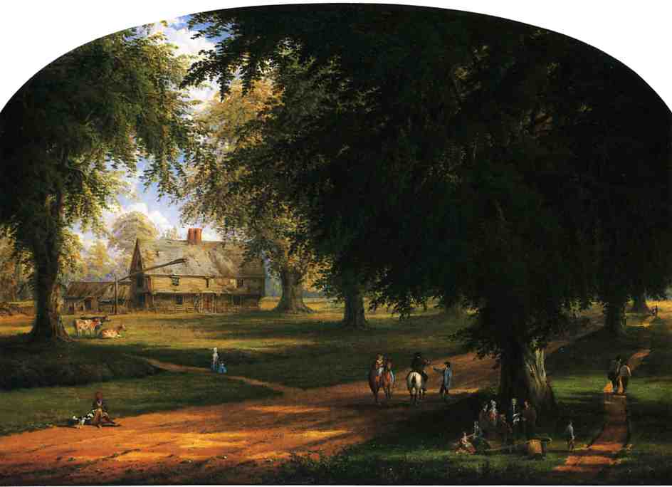 The Williams House, Deerfield, Massachusetts, vintage artwork by Robert Havell Jr., A3 (16x12") Poster Print