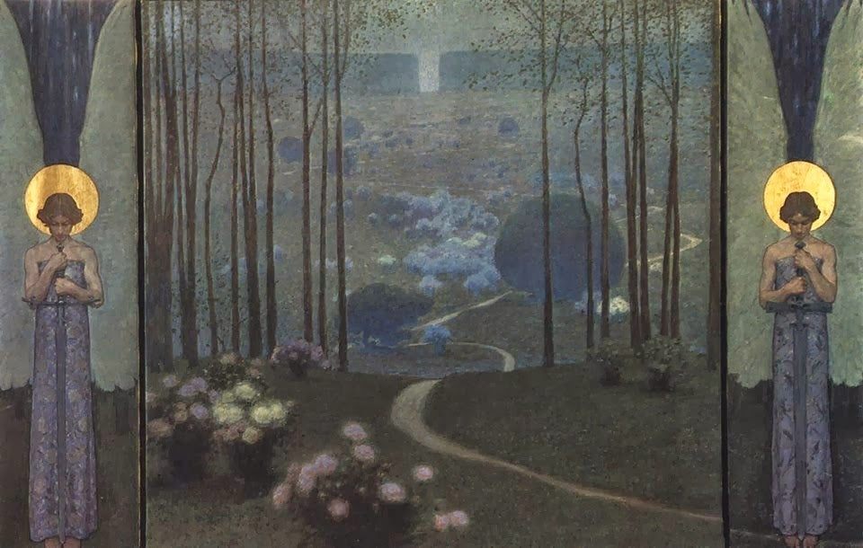 Entrance to paradise, vintage artwork by Wilhelm Bernatzik, 12x8" (A4) Poster