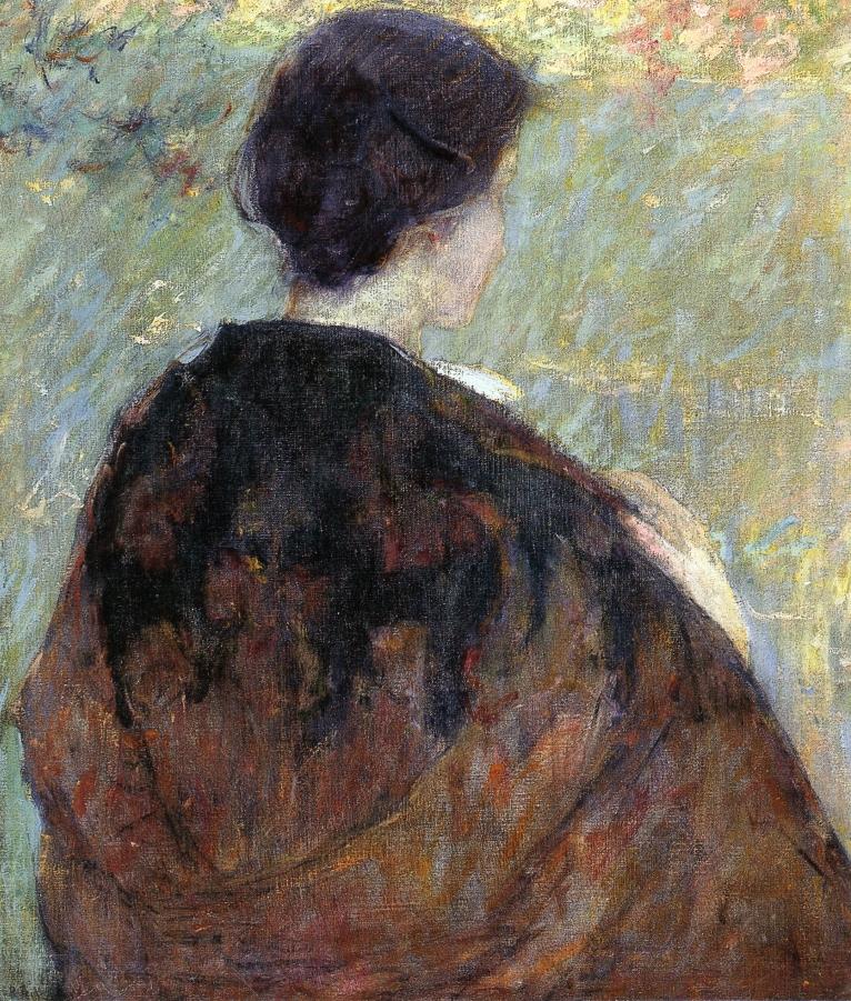 Paisley Shawl, vintage artwork by Robert Lewis Reid, 12x8" (A4) Poster