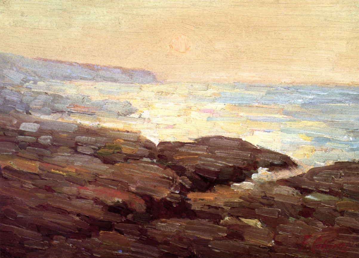 Early Moonrise near Point Fermin, California by Frank Coburn,A3(16x12")Poster