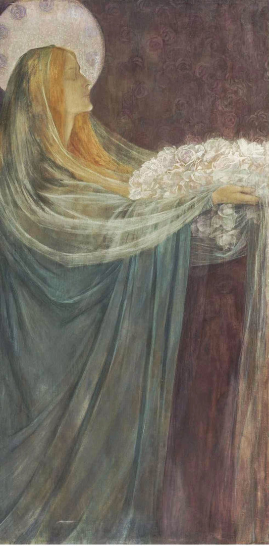 The Transfiguration of St. Elisabeth, vintage artwork by Wilhelm List, 12x8" (A4) Poster